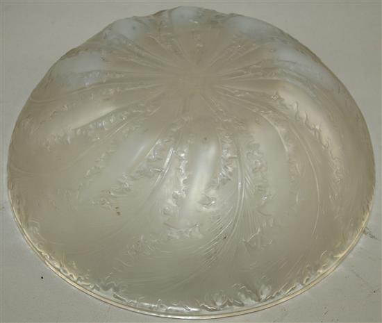 A René Lalique Chicoree bowl, introduced 1932, 24cm, tiny splinter chips